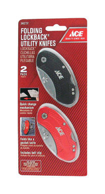 Ace Utility Knife Foldng 2pk