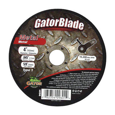 Gator 4 in. D X 5/8 in. S Aluminum Oxide Cut-Off Wheel 1 pc