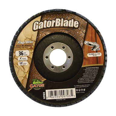 Gator 4 in. D X 5/8 in.  S Aluminum Oxide Flap Disc 36 Grit 1 pk