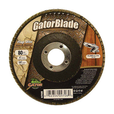 Gator 4 in. D X 5/8 in.  S Aluminum Oxide Flap Disc 80 Grit 1 pk