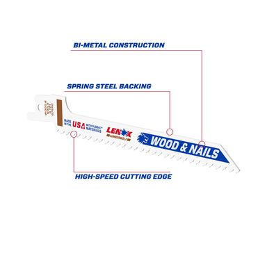 RECIP SAW BLADE 6" 6T 5P