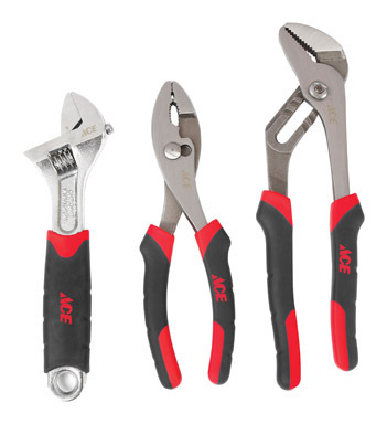 PLIER&WRENCH SET 3PC ACE