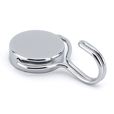 Magnet Source .5 in. L X 1.5 in. W Silver Neodymium Magnetic Hook 65 lb. pull 1 pc
