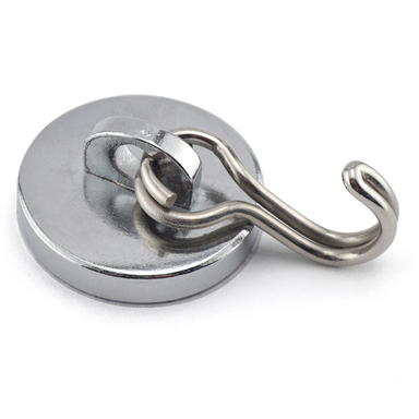 Magnet Source .225 in. L X 1.125 in. W Silver Neodymium Magnetic Hook 40 lb. pull 1 pc