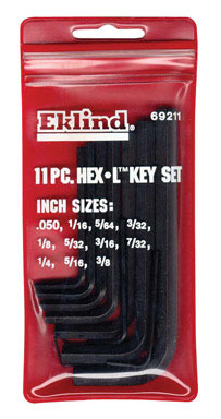 HEX KEY SET L SHORT 11PC