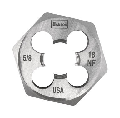 Irwin Hanson High Carbon Steel SAE Hexagon Die 5/8 in.-18NF  1 pc