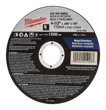 ALUM OXIDE GRD WHL 4.5X.045 MLW