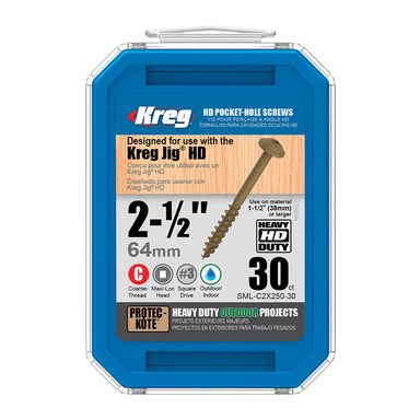 KREG #14 2 1/2" PCKT SCRW 30CT