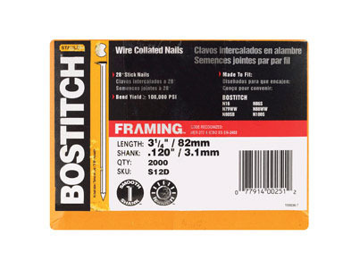 Bostitch 38047 in. Wire Strip Framing Nails 2000 pk