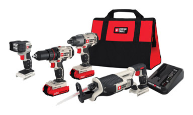 PORTER CABLE 20V 4-TOOL KIT