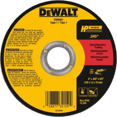 HP CUTOFF WHEEL 4"X.045"
