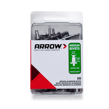 Arrow Rivet Alum 3/16"x1/4" 50pk