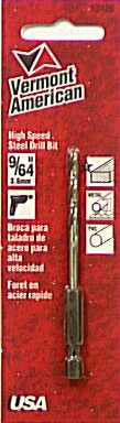 BIT DRILL 9/64"HEX SH VA