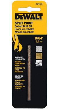 BIT  DRILL  9/64" COBALT DW