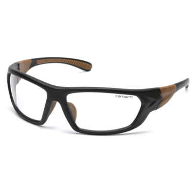 SAFETY GLASSES CLEAR/BLK/TAN