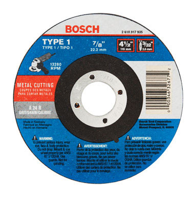 BOSCH 4 1/2" CUTTING DISC