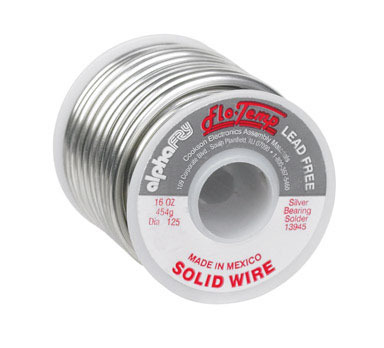 Alpha Fry 16 oz Lead-Free Solid Wire Solder 0.125 in. D Silver-Bearing Alloy 1 pc