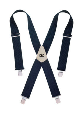 Blue Nylon Work Suspenders