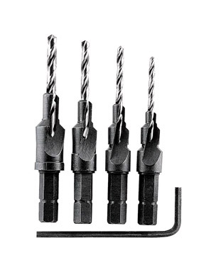 BIT SCREW PILOT 4PC SET