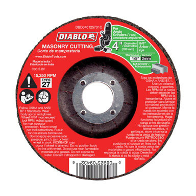 MASONRY CUTOFF DISC 4"