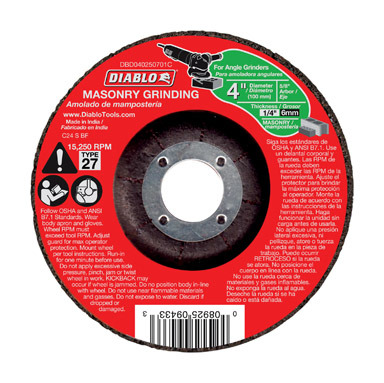 MASONRY GRIND DISC 4"D