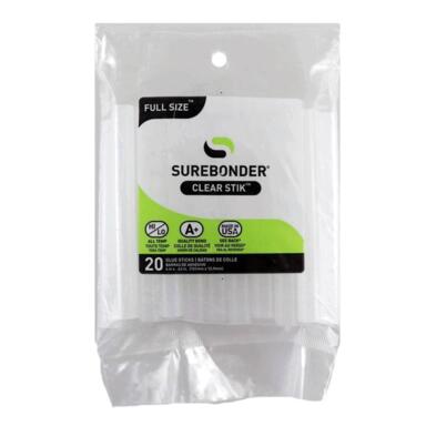 20Pk 0.44"x4" Clear Glue Sticks