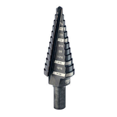 Milwaukee JAM-FREE 3/16 to 7/8 in. S X 6 in. L Black Oxide Step Drill Bit 1 pc