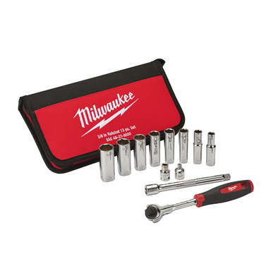 MIL 3/8" 12PC SAE Socket Set