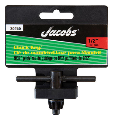 Jacobs 1/2 in. S X 9/32 in. S KK Chuck Key T-Handle Steel 1 pc