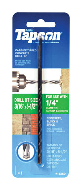 3/16" X 5 1/2" TAPCON DRILL BIT