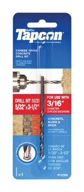 5/32x3-1/2" Tapcon Drill Bit