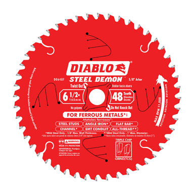 SAW BLADE 6.5"48T METAL