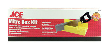 Ace 12 in. L X 4 in. W Plastic Mitre Box with Back Saw Yellow 1 pc