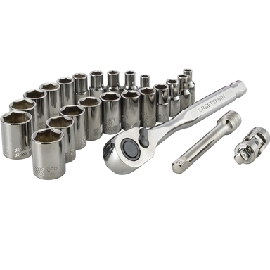 Socket/ratch Set 1/4"24p