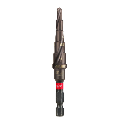 Milwaukee Shockwave 3/16 to 1/2  S X 3.68 in. L High Speed Steel Impact Step Drill Bit 1 pc