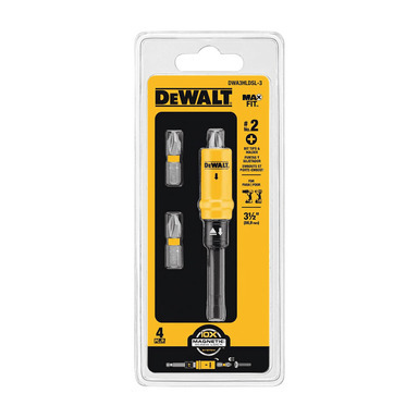 DeWalt Max Fit Phillips #2  S Screw Lock Bit and Holder Set S2 Tool Steel 4 pc