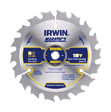 Irwin Marathon 5-1/2 in. D Carbide Circular Saw Blade 18 teeth 1 pk