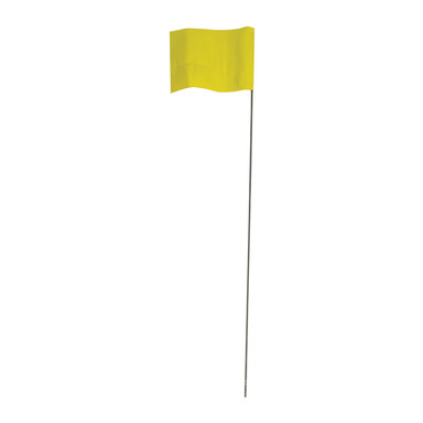 100PK 21" Yellow Marking Flags