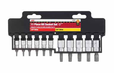 SOCKET BIT TORQ 12PC ACE