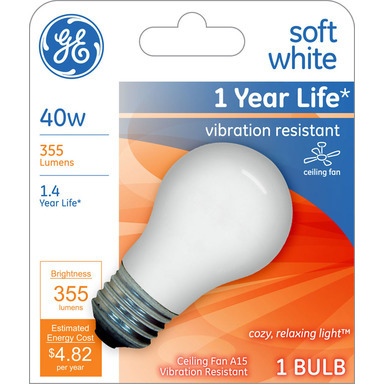 BULB INCD A15 SW FR 40W