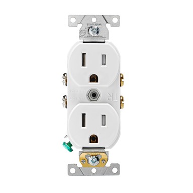 WHT OUTLET DUPLEX 15AMP 10PK