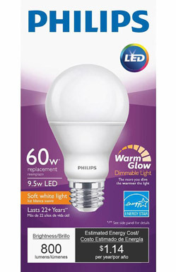 LED A19 E26 SW 60W 1PK