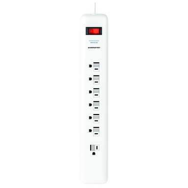 7 Outlet Surge Protector White