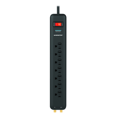 7 Outlet Surge Protector Black