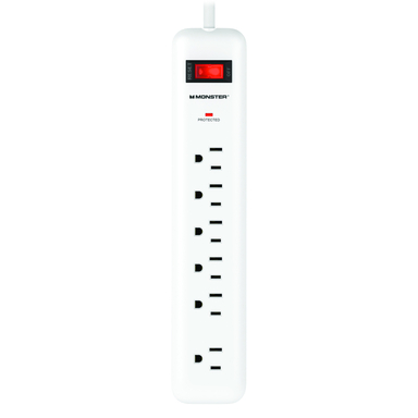 Surge Strip 6outlt 8'wht