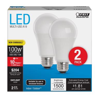 100W ND A19 DL 2PK LED