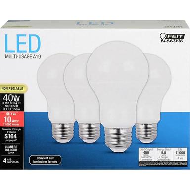 40W ND A19 DL 4PK LED