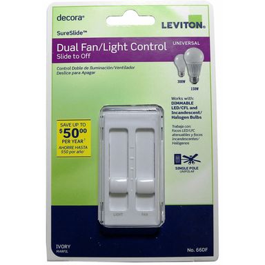 FAN/LIGHT SWITCH DIM IV