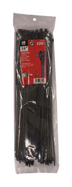 TIES CABLE 14"BLK 100PK