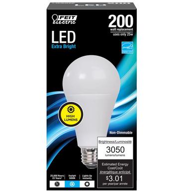 Feit Electric A21 E26 (Medium) LED Bulb Daylight 200 W 1 pk